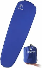 Faltbare ultraleichte Isomatte, selbstaufblasbare Camping-Schaumstoffmatte, blau