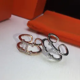 Ever Chaine D Ancre Ring for Woman Designer Par Gold Plated 18k Diamond Size 6-8 T0p Högsta räknare Avancerat material Brand Designer Jubileumsgåva 005