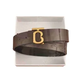 Burrberry Cintura Designer Alta qualità Moda di lusso Testa classica Cinture casual in rame dorato Fibbia classica e fibbia in argento Cintura a righe double face Y7AE