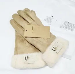 Neue Männer Leder Handschuhe Matt Pelz Fäustlinge Fünf Finger 4 Farben Mit Tag Männlich Wildleder Split Finger Handschuhe Großhandel U01