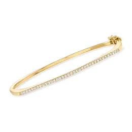 0,50 карат. т.в. Браслет-браслет Diamond Bar из 18-каратного золота поверх стерлингового серебра
