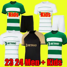 I Sporting CP 22 23 24 Lisboa Kids Kit Soccer Jerseys Lisbon Special Coates Mathieu Jovane Sarabia Vietto 2023 Sporting Clube de Football Shirt Men 3番目