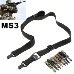 Smyckespåsar väskor MS3 Gun Sling Tactical Rifles bär 2 poäng Justerbar längd Multi Mission Nylon Shoulder Strap Belt Rope271o