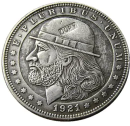 HB83 Hobo Morgan Dollar Skull Zombie szkielet kopia monety mosiężne ozdoby rzemieślnicze dekoracje domowe