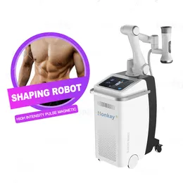 Intelligent Robotic Fat Reduction Body Sculpt Machine Ad alta intensità focalizzata elettromagnetica EMS + trattamento di raffreddamento criogenico Costruzione muscolare Rafforzamento dell'addome della pelle
