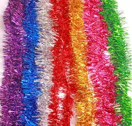 1,6 m Weihnachtsdekoration Ribbon Girlande Ornamente Bunte Streifen für Weihnachtsbaumstangen Tops Hochzeitsfeier Dekoration Supplies