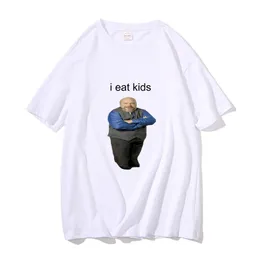 メンズTシャツベルトラムイートキッズおかしなブランドメンズ女性Tシャツ私はティーを食べるマンピュアコットントップ