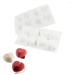Baking Moulds 8 Heart Shape Silicone Cake Molds French Dessert Mousse Form Chocolate Jelly Mold Decoration Tool JU31912