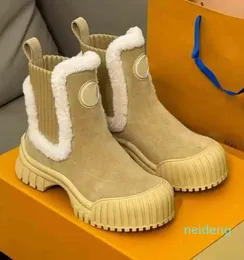 Varm ull boot lyx varumärke rubin kvinnor ankel stövlar mocka läder fluffiga shearling trim lady booties fest bröllop klänning komfort dam strid stövlar