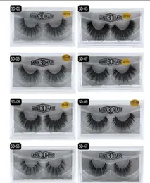 11 Styles 1Pairlot 100 Real 3D Mink Eyelashes Full Strip False Eyelash With Clear Box High Quality2100996