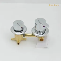 Bathroom Shower Heads 4 Ways Outlet Brass Mixing Diverter Universal Faucets Tap Temperature Mixer Control Screw 231118