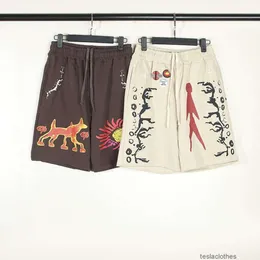 Projektant krótki mody swobodne ubrania spodenki plażowe amerykańskie High Street Travi Scotts Cactus Jack Hip Hop Men's Men's Casual Sports Shorts unisex