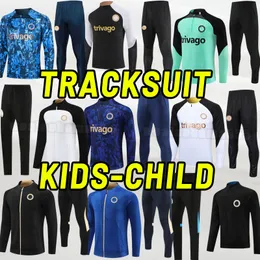 Kids Child Long Sleeve 23 24 Enzo CFC Soccer Tracksuits Joao Felix Pulisic Mount Havertz Sterling Fofana Footbool Shirt Cucurella Train