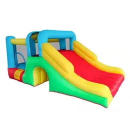 Outdoor Obstacle Course For Kids Inflatable Jumping Toys Business Start Boucer Slide Combo with Drill Hole Outdoor Play Fun in Garden Party Small Gifts Bounce House