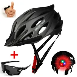 Fahrradhelme BIKEBOY Fahrradhelm Ultraleichter, integriert geformter Bergstraßenhelm Atmungsaktiver Fahrradschutzhelm mit Rücklicht P230419