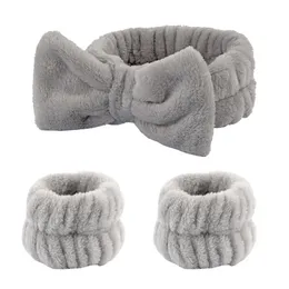 Spa-Stirnband-Set Mit 2 Armbändern – Weiches Schwamm-Stirnband Für Gesichtspflege & Make-up