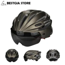 Hełmy rowerowe GUB Wysoka gęstość EPS Helask z Goggle MTB Mountain Bicycle Hełmy rowerowe Brim Casco Cascos Ciclismo P230419