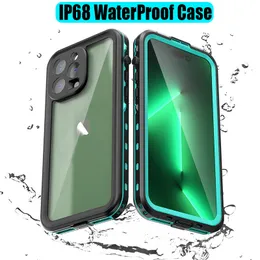 Capa de telefone à prova d'água ip68 para iphone 15 14 13 12 11 pro max xs max xr se 78 capa redpepper mergulho subaquático natação esportes ao ar livre