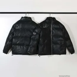 Designer Uomo Piumino Parka Cappotto invernale Capispalla Piccola folla Thug Metallo Pu Pelle Giacca di cotone lucido con cerniera ispessita St Collo Cerniera Sciolta Giacca di pane Hiphop Caldo Ja