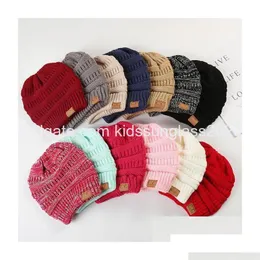Caps Hats Women Wool Horsetail Hat Hair Line Warm Knitted Empty Top Beautif Autumn Winter Fashion Drop Delivery Baby Kids Dh586