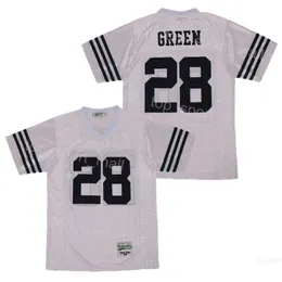 High School Football 28 Darrell Green Jerseys Houston Jones Moive Pure Cotton Breattable College University for Sport Fans Pullover Hiphop Team White Color