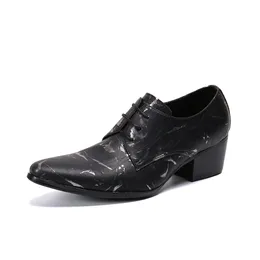 high Fashion business dress heel Men suit men brand Bullock genuine leather black lace up wedding mens shoes 545 s