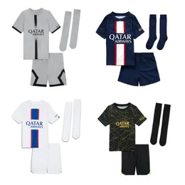PSGS Futbol Formaları 22 23 24 Çocuk Futbol Kitleri Paris Mbappe Maillots De Bebek Gömlek