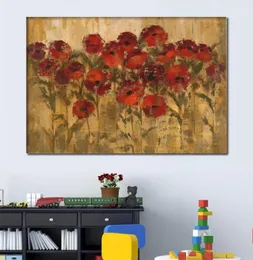 Ręcznie robione abstrakcyjne obrazy olejne kwiaty Słońce Kwiatowa sztuka współczesna na płótnie do żywych jadalni dekoracje ścienne 8686413
