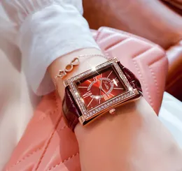 Other Watches Luxury Women Watch Rectangle Diamond Wristwatch High-end Fashion Elegant Japanese Movement Quartz Watches 231118