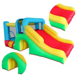 Kids Obstacle Course Near Me Inflatable Jumping Toys Business Start Boucer Slide Combo with Drill Hole Outdoor Play Fun in Garden Party Small Gifts Bounce House