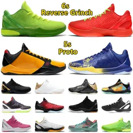 Kobe Mens Reverse Grinch Basketball Shoes 6 5 Protro Mambacita Bruce Lee Big Stage Chaos 5s Rings Metallic Gold 6s Mens Trainers Sport Outdoor Sneakers Sneaker