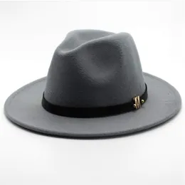 Seioum New Brand Wool Herren Schwarzer Fedora-Hut für Gentleman Woolen Wide Brim Jazz Church Cap Vintage Panama Sun Top Hat D190112050