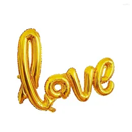 Partydekoration Romantischer goldener Liebesbrief Aluminiumfolienballons DIY Verlobung Hochzeit Valentinstag Hohe Qualität