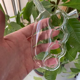 6 tum mini fingrar glas bongs vattenpipa rök bubbla små vattenrör handrör olje brännare rigg