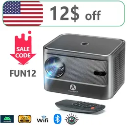 Projectors AUN A002 Android LED Home Theater Support Full HD 4K Video Beamer Bluetooth WIFI Smart TV MINI W0419
