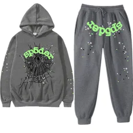 Designer mulheres moda monograma impressão aranha hoodie túnica calça moletom lã athleisure terno para mulheres jovem bandido 555 aranha 555555 com capuz aranha tracksuitN0XR
