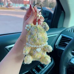 Klapety M2EA Bear Brelowain Kolorowa róży róży uchwyt na klęcznik Aniaml Key-Ring Hanging-NORNOMENT