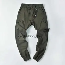 Designer Men's Stones Island Cargo Dad Leggings arbetar Löst storlek Wide Leg Harlan Casual Radish Pants Autumn and Winter 619 661