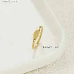 Pierłdy ślubne uwielbiam sygnet Nowy sposób spersonalizowany niestandardowy nazwa arabska pierścionki 18k złota ze stali nierdzewnej prosta elegancka biżuteria do kobiet Q231120