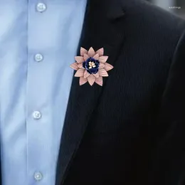 Broscher 2023 män romantisk trä nacke lapel stift brosch kvinnor chic stjärna bröllop party tecknad trä rosblomma corsage tillbehör