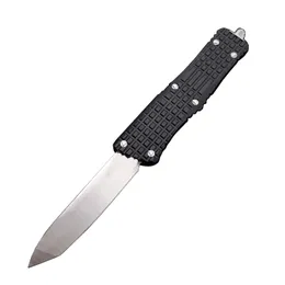 High End Auto Tactical Knife D2 White Stone Wash Tanto Point Blade 6061-T6 Handtag utomhusöverlevnad EDC Knivar med nylonpåse
