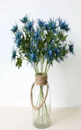 装飾的な花の花輪植物家の装飾人工エリンギウムアザミバンチシミュレーションプラスチック偽の結婚式の装飾パーティーCLU810773
