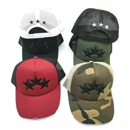 Yaz Erkek ve Kadın Kişiliği Beş nokta yıldız nakış örtüsü kapakları zirve şapka nefes alabilen güneş geçirmez beyzbol şapkası