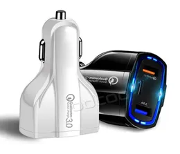 3 in 1 USB Car Charger Fast Charging TypeC QC 30 PD Type C Quick Charge for Adapter Samsung Android Cellphone Factory Whole1048533
