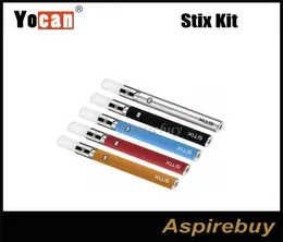 100 Kit de inicio de Yocan Stix original 320mAh Portable Jugo Vape Pen 510 Hilo con hierba seca ajustable Pen5945706