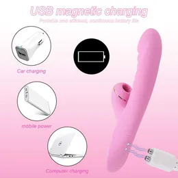 Prodotti per adulti 14 modalità Clit Sucker Rabbit Vibrator Dildo g Spot Sucking Stimolazione Masturbatore vaginale Articoli riscaldanti Giocattoli adulti del sesso per le donne 230316