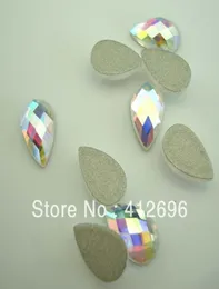 48 peças inteiras por lote em forma de gota de cristal AB cor pedra traseira plana sem correção 68 mm Nial Art Rhinestone2576464