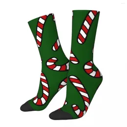 Herrstrumpor roliga galna sockor för män godis rotting mönster mörkgrön hip hop hajuku jul glad sömlös tryckt pojkar besättning gåva