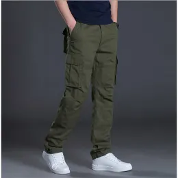Designer Spring Autumn Cargo Pants Casual Mens Baggy Regular Cotton Trousers Male Combat Tactical Pants Multi Pockets
