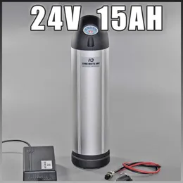 24v 15ah water bottle electric bike battery 24v Electric Bicycle lithium Battery with 24v 250W BMS Charger